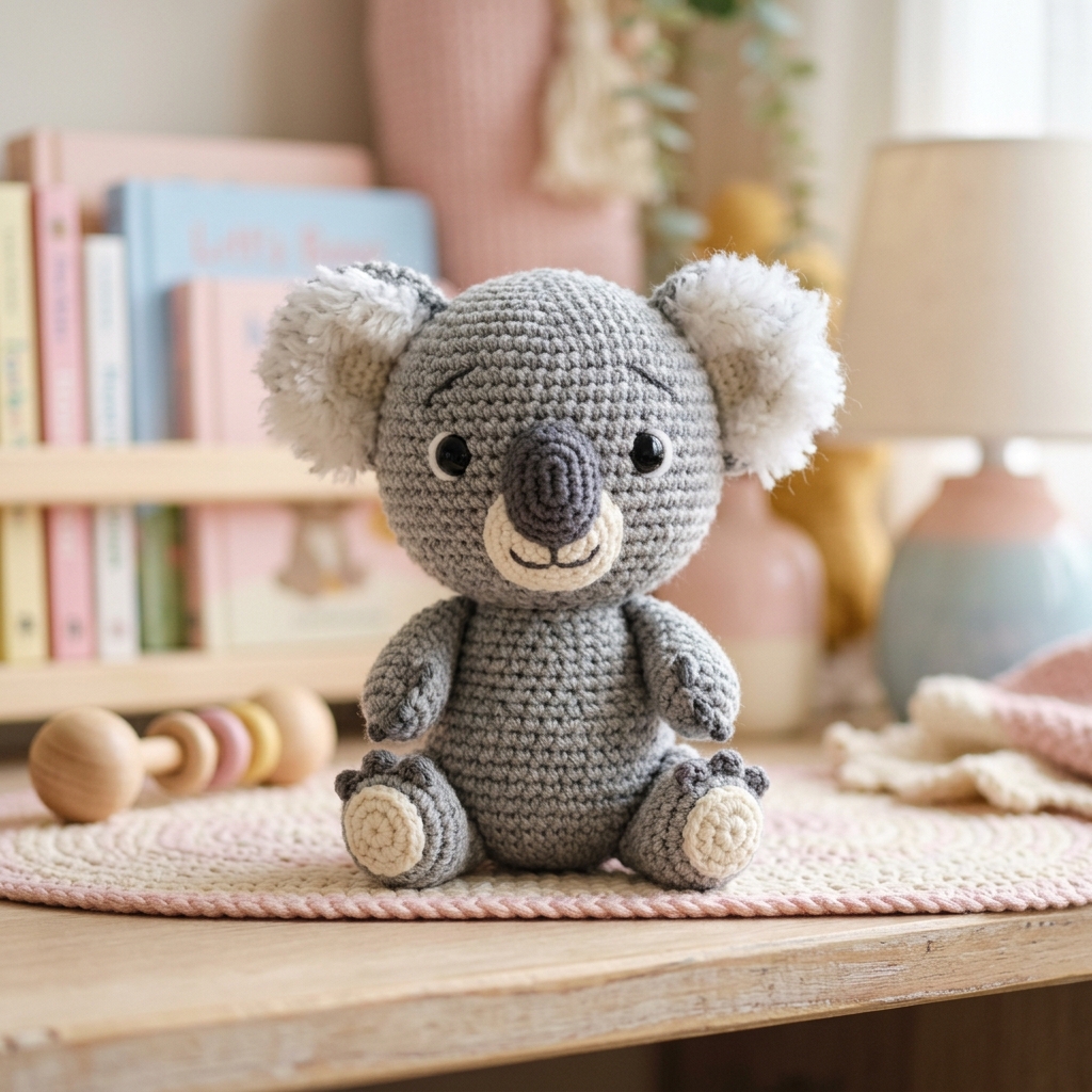 Koala Pigro Amigurumi finito